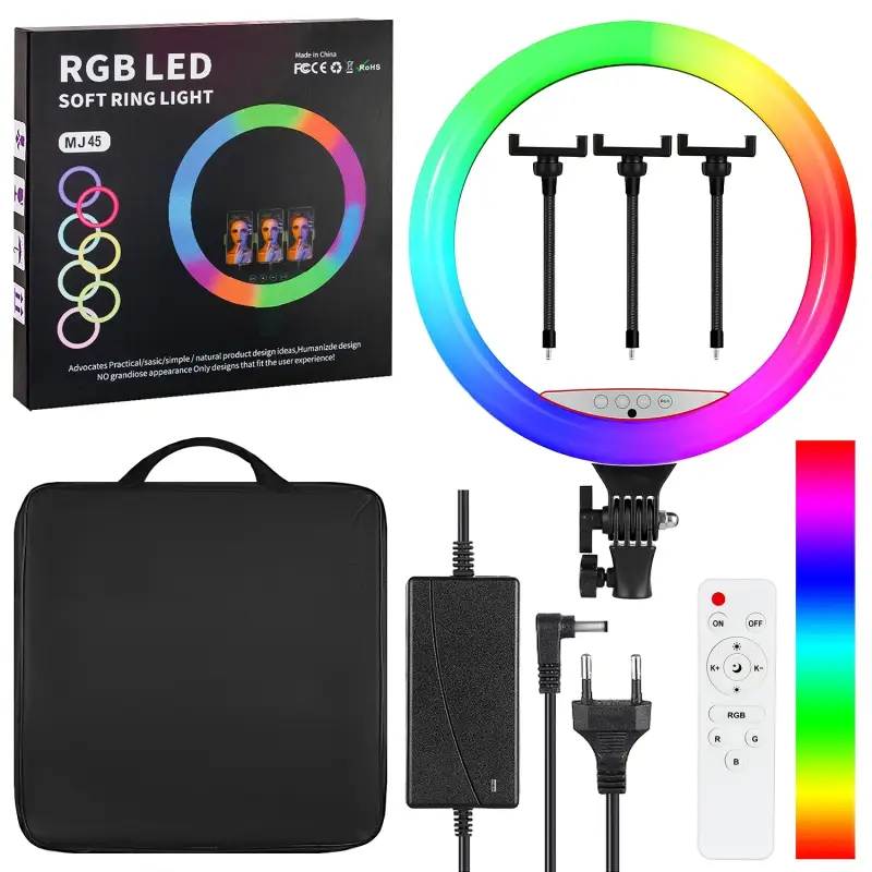 Селфи кольцо 45см MJ45 18" RGB (без штатива) (10шт/кор)