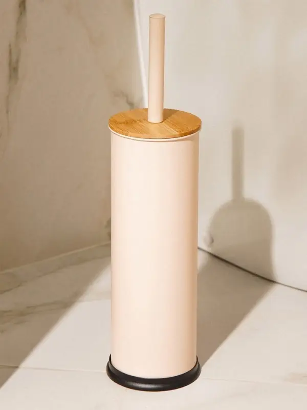 Ёршик для унитаза с подставкой SL Home, силиконовый, 9.8&times;9.8&times;39, бежевый