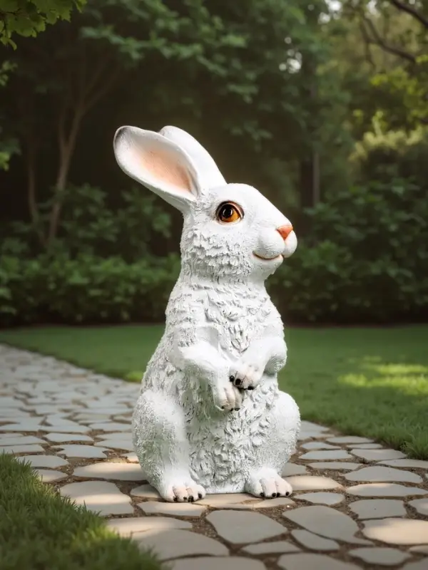 Садовая фигура из полистоуна &laquo;Зайка&raquo;, 21&times;9&times;12 см