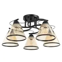 Светильник потолочный BayerLux &laquo;Эдотт&raquo;, люстра 5хЕ27, 40 Вт, чёрный, 53&times;53&times;25 см