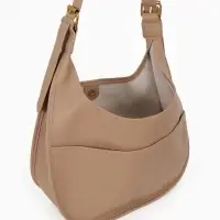 Сумка - мешок женская TEXTURA, на магните, с косметичкой, 34&times;12&times;27 см, бежевая