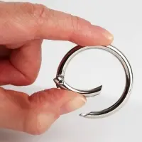 Кольцо-карабин, d=32/40 мм, толщина - 4 мм, цвет серебряный
