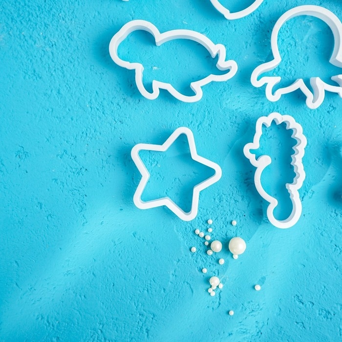 Набор форм для печенья Доляна «Подводный мир», 8 предметов, цвет белый