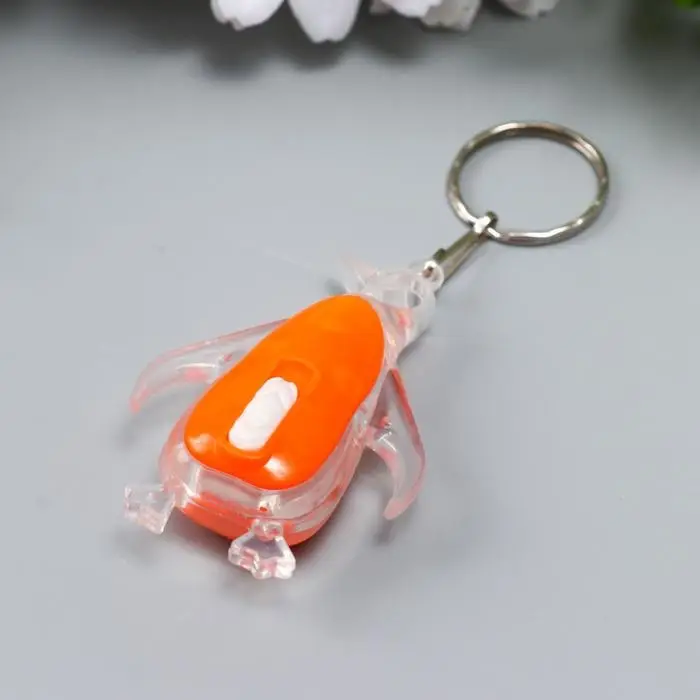 Фонарик брелок для ключей на кольце «Пингвин», МИКС Фонарик брелок для ключей на кольце «Пингвин», МИКС