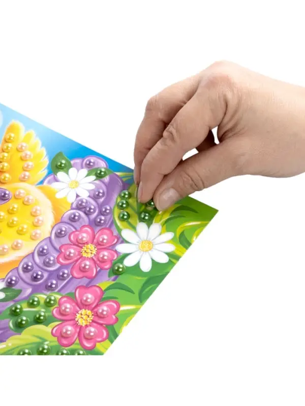 Набор для творчества. Аппликация бусинами "Цыплёнок" (180х250 мм, европодвес)