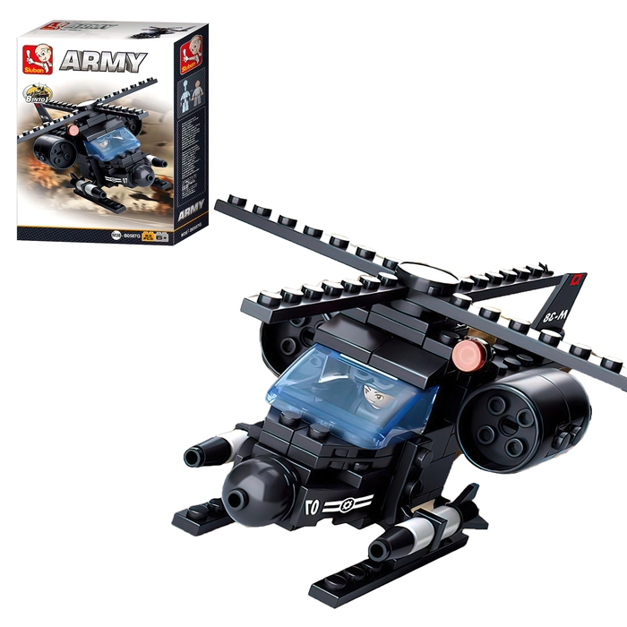 Конструктор Армия &laquo;Вертолёт&raquo;, 93 детали