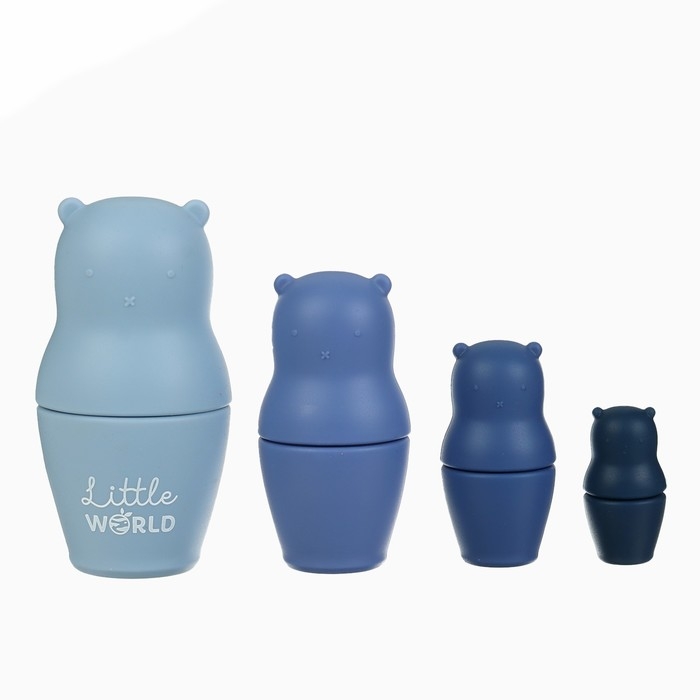 Развивающая игрушка «Мишка-матрешка», пищевой силикон, Mum&Baby Развивающая игрушка «Мишка-матрешка», пищевой силикон, Mum&Baby