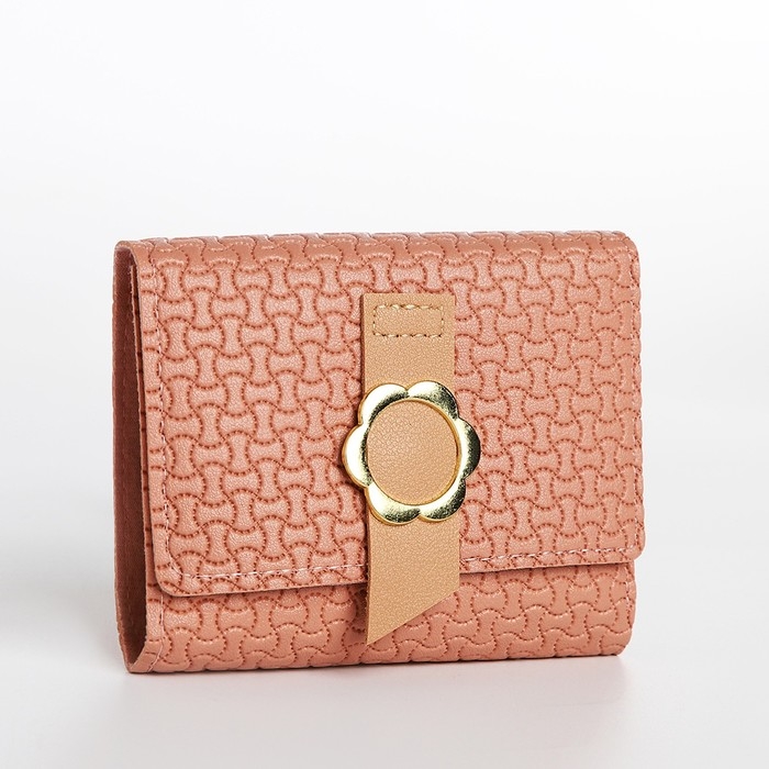 Кошелёк женский на кнопке, цвет розовый Кошелёк женский на кнопке, цвет розовый