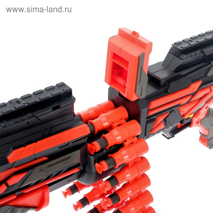 Скорострельный бластер MAXIGUN, с патронной лентой, стреляет мягкими пулями Скорострельный бластер MAXIGUN, с патронной лентой, стреляет мягкими пулями
