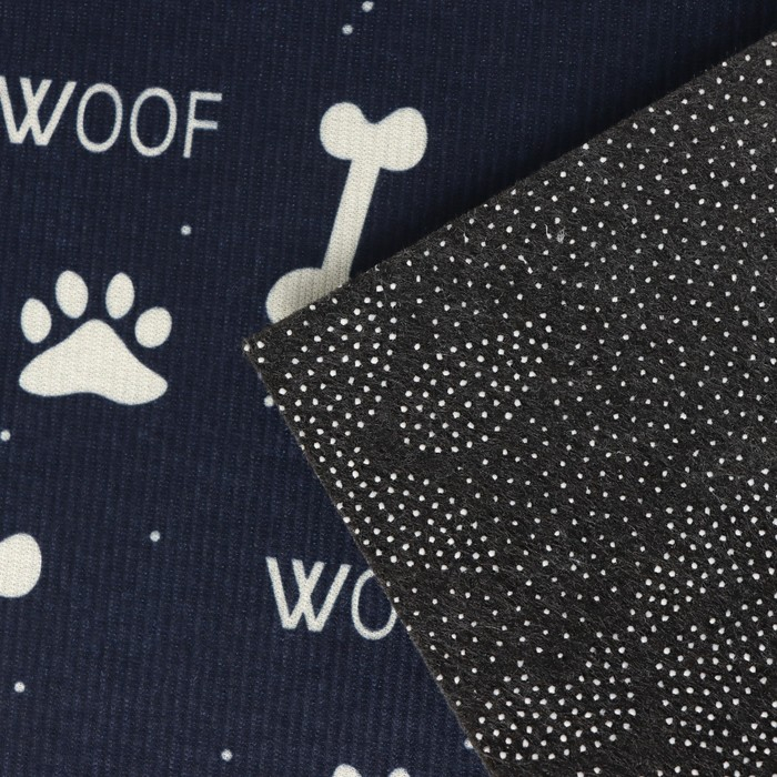 Коврик влаговпитывающий придверный Доляна «Корги», без окантовки, 39×59 см, цвет чёрный Коврик влаговпитывающий придверный Доляна «Корги», без окантовки, 39×59 см, цвет чёрный