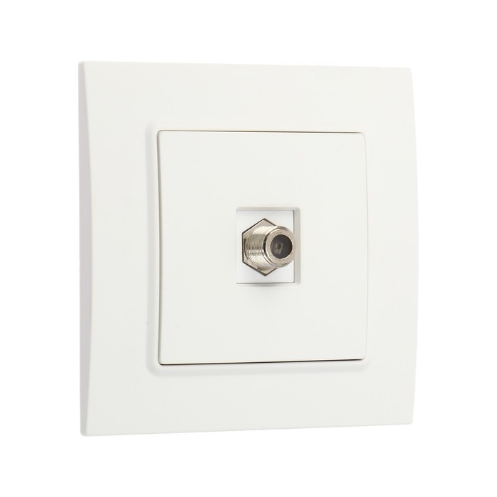 Розетка телевизионная одноместная TOT Elegant, скрытая, белая Розетка телевизионная одноместная TOT Elegant, скрытая, белая