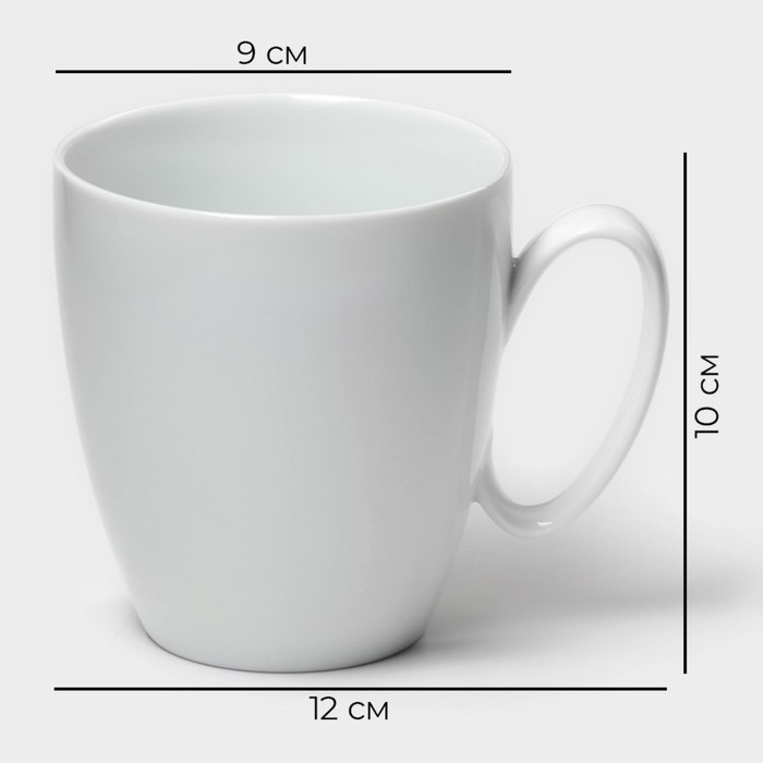 Кружка керамическая Magistro White gloss, 400 мл Кружка керамическая Magistro White gloss, 400 мл