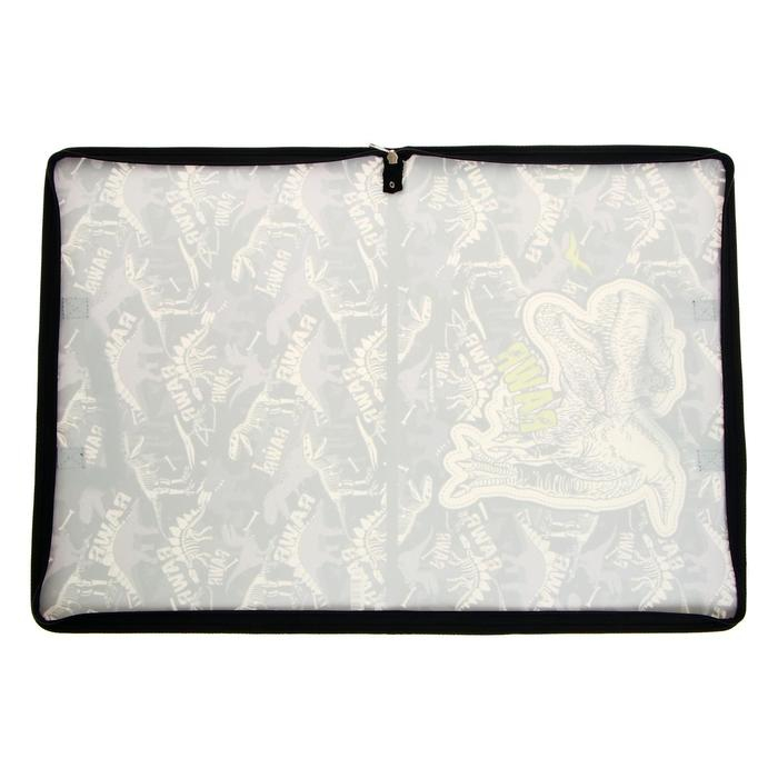 Папка с ручками А3, 30 мм 464 х 316, ErichKrause, Dinosaur Park, пластик, молния вокруг, для мальчика