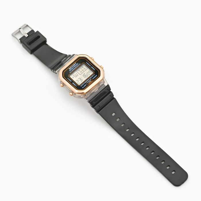 Часы наручные электронные, черные Часы наручные электронные, черные