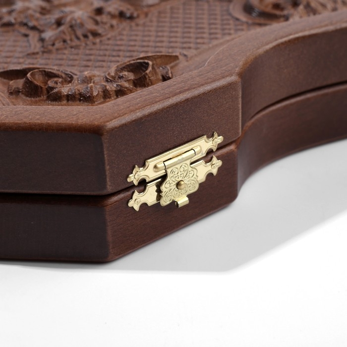 Нарды деревянные большие, резные, настольная игра  Нарды деревянные большие, резные, настольная игра "Герб", бук, патина, 60 х 60 см