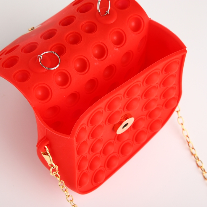 Сумка детская для девочки на магните, pop it, цвет красный