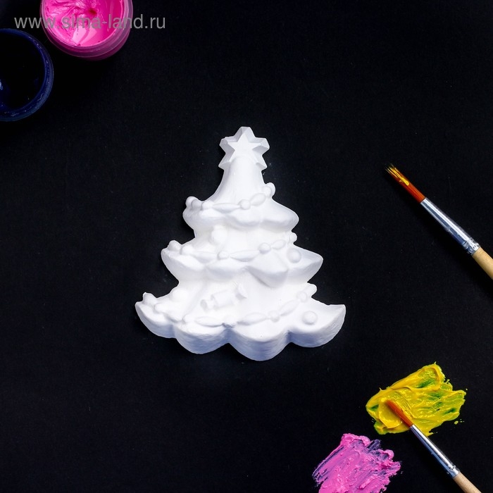 Фигура под роспись  Фигура под роспись "Ёлка нарядная" 9х8х3см