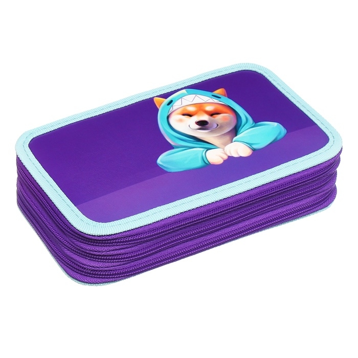 Пенал 3 секции, 125 х 205 х 55 мм, Calligrata 30П26/3  Пенал 3 секции, 125 х 205 х 55 мм, Calligrata 30П26/3 "Сиба", ламинированный картон