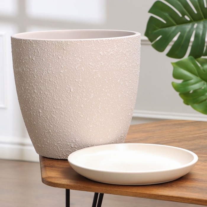 Горшок цветочный Горшок цветочный "Саванна белый бутон №7", 13 л