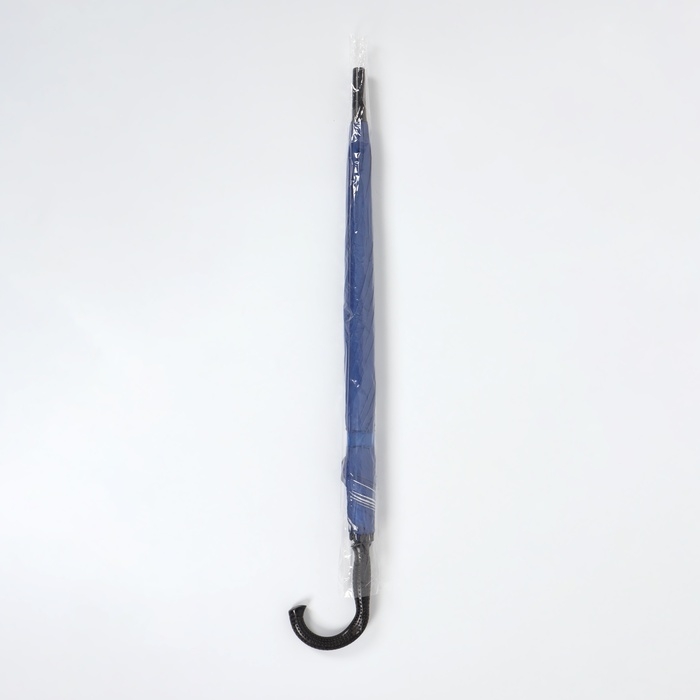 Зонт - трость полуавтоматический «Однотонный», 8 спиц, R = 61/70 см, D = 140 см, цвет синий Зонт - трость полуавтоматический «Однотонный», 8 спиц, R = 61/70 см, D = 140 см, цвет синий