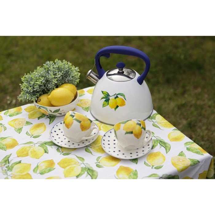 Чайная пара Доляна «Лимон», 2 предмета: чашка 250 мл, блюдце d=15 см Чайная пара Доляна «Лимон», 2 предмета: чашка 250 мл, блюдце d=15 см