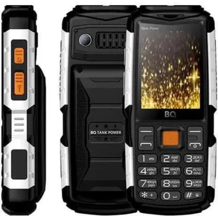 Сотовый телефон BQ M-2430 Tank Power, 2.4 Сотовый телефон BQ M-2430 Tank Power, 2.4", 2 sim, 4000мАч, серебристый камуфляж