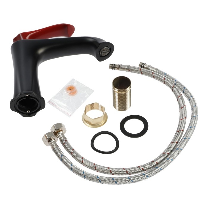 Смеситель для раковины ZEIN Z3802, однорычажный, высота излива 11 см, картридж 35 мм, черный Смеситель для раковины ZEIN Z3802, однорычажный, высота излива 11 см, картридж 35 мм, черный