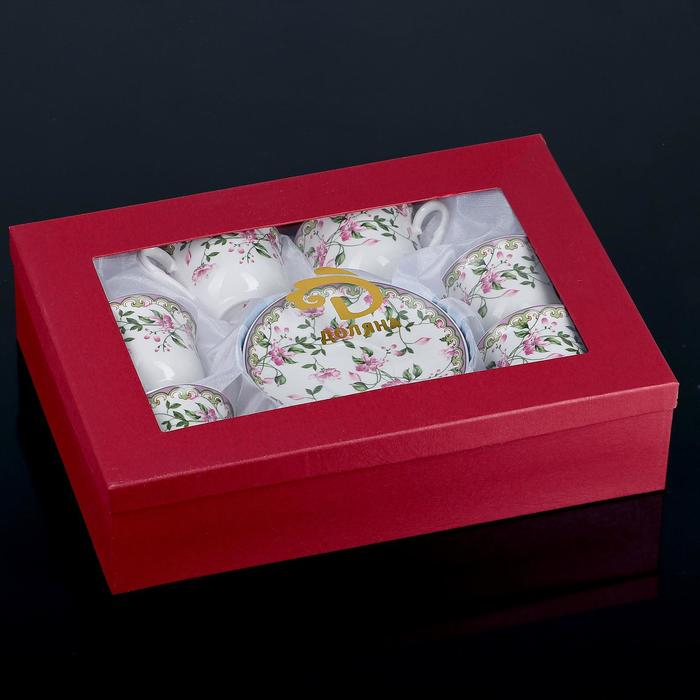 Сервиз фарфоровый чайный Доляна «Бланко», 12 предметов: 6 чашек 220 мл, 6 блюдец d=14 см Сервиз фарфоровый чайный Доляна «Бланко», 12 предметов: 6 чашек 220 мл, 6 блюдец d=14 см