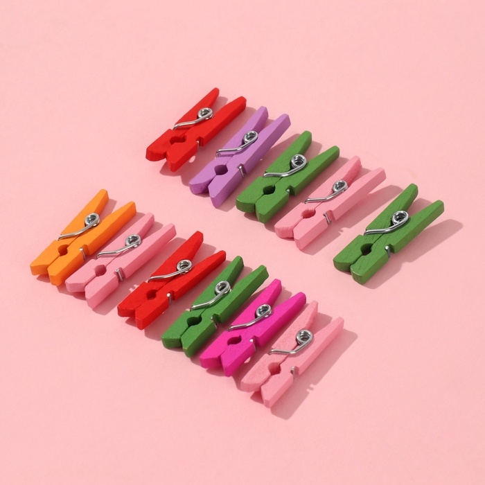 Прищепки для шитья, 2,5 × 0,8 × 0,3 см, 50 шт, цвет разноцветный Прищепки для шитья, 2,5 × 0,8 × 0,3 см, 50 шт, цвет разноцветный