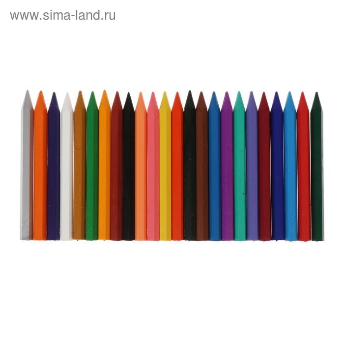 Мелки восковые 24 цвета ZOO, шестигранные Мелки восковые 24 цвета ZOO, шестигранные