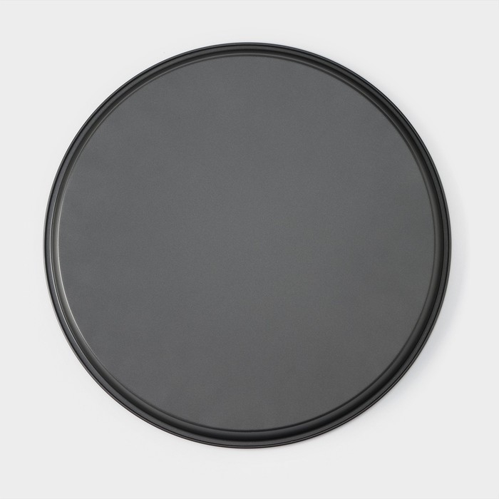 Набор форм для выпечки пиццы Доляна &laquo;Жаклин. Пицца&raquo;, 3 предмета: d=23,5/26/29,5 см, антипригарное покрытие, цвет чёрный