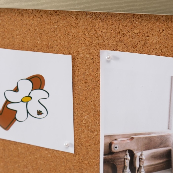 Фоторамка пластик на 4 фото 9х13 см магнитная доска, магниты, маркер, серебро 50х30х1,4 см   1042860