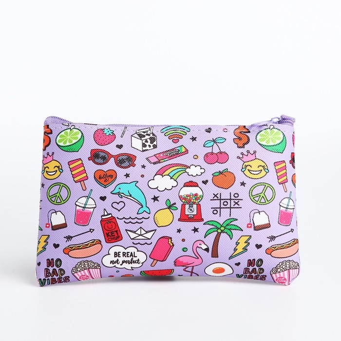 Косметичка на молнии, цвет сиреневый Косметичка на молнии, цвет сиреневый