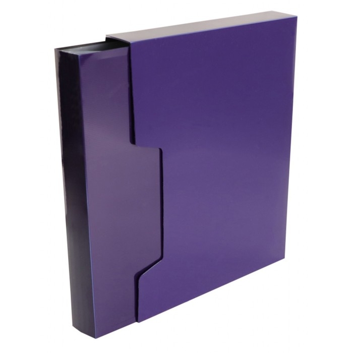 Папка c 80 вкладышами А4, 700 мкм, Calligrata DeLuxe, 40 мм, в коробке, черничная Папка c 80 вкладышами А4, 700 мкм, Calligrata DeLuxe, 40 мм, в коробке, черничная