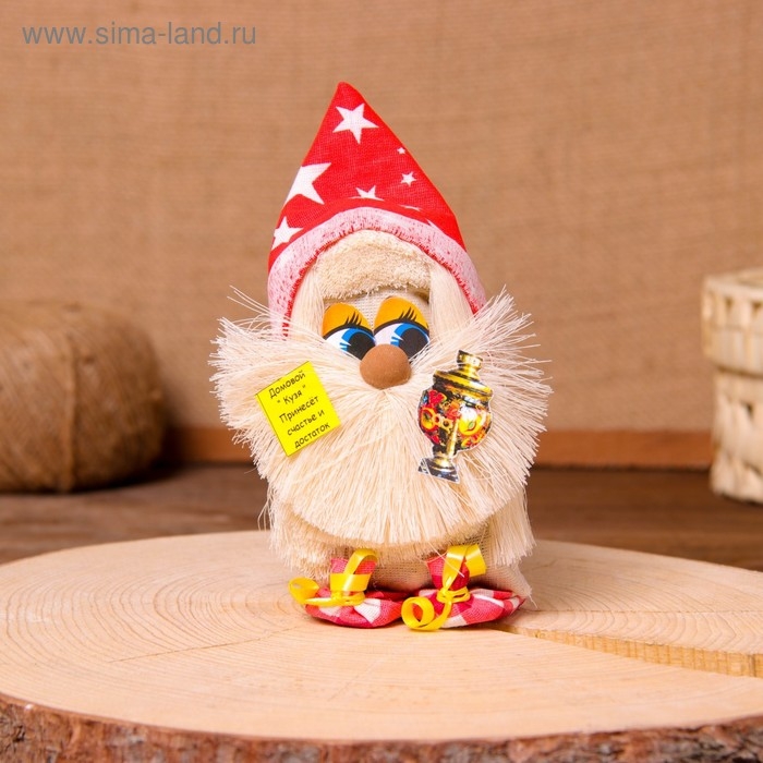 Оберег «Домовой с самоваром», 12 см, микс Оберег «Домовой с самоваром», 12 см, микс