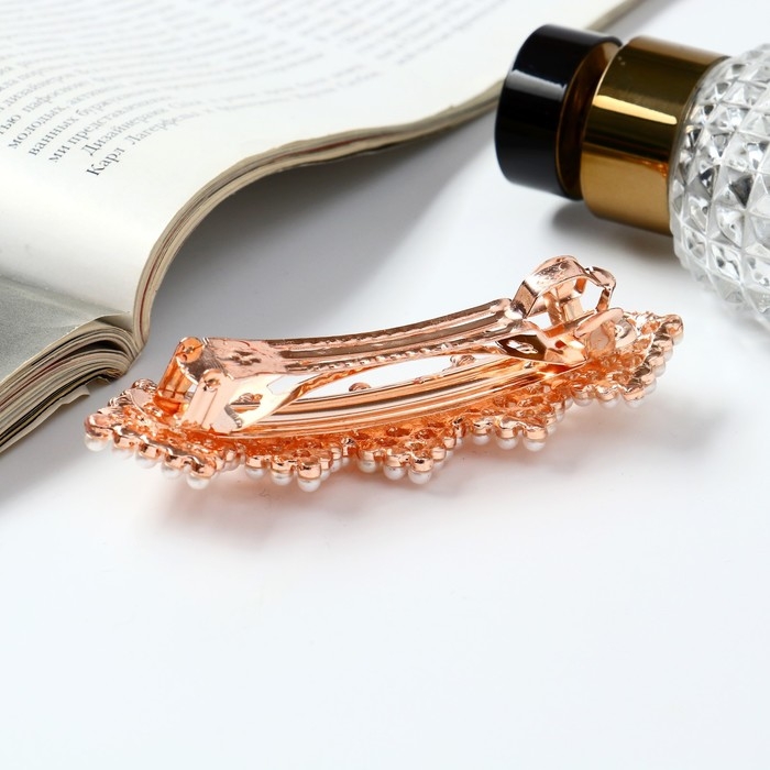 Заколка-автомат для волос Заколка-автомат для волос "Тайна морей" ромбы, 10 см, белый