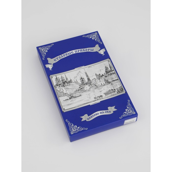 Набор столовых приборов «Тройка», 18 предметов, картонная коробка, цвет серебряный Набор столовых приборов «Тройка», 18 предметов, картонная коробка, цвет серебряный