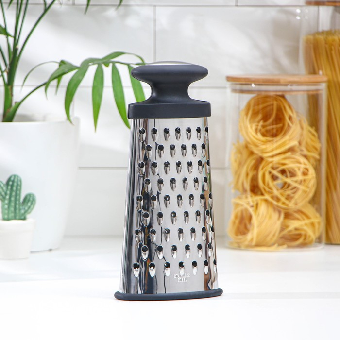 Тёрка овальная Доляна «Профи», 24×12×6 см, прорезиненная, цвет ручки чёрный Тёрка овальная Доляна «Профи», 24×12×6 см, прорезиненная, цвет ручки чёрный