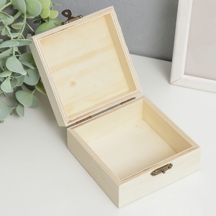 Шкатулка для росписи дерево Шкатулка для росписи дерево "Квадрат" 4,8х10х10 см