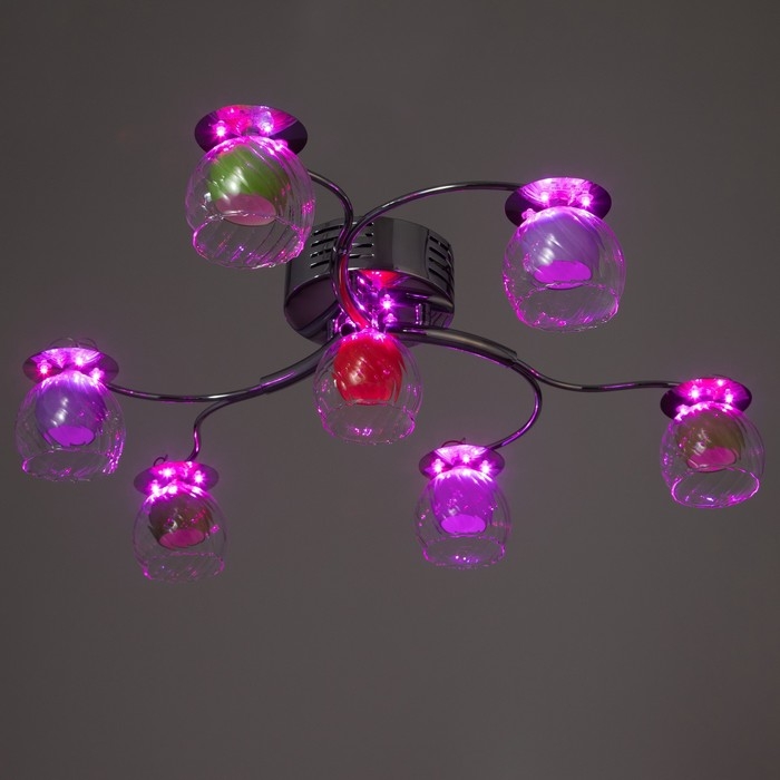 Люстра "Жатай" 7x20Вт G4 хром 65х65х15 см