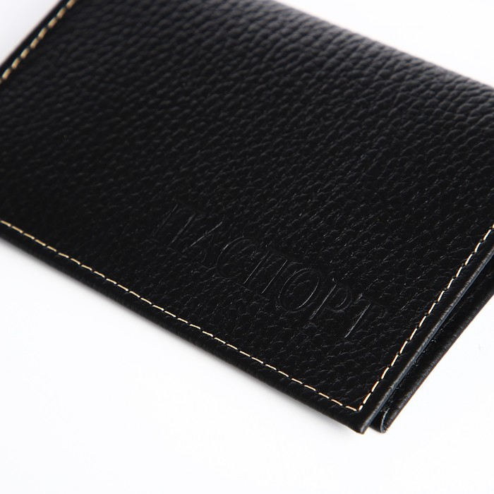 Обложка для паспорта, 5 карманов для карт, чёрный Обложка для паспорта, 5 карманов для карт, чёрный