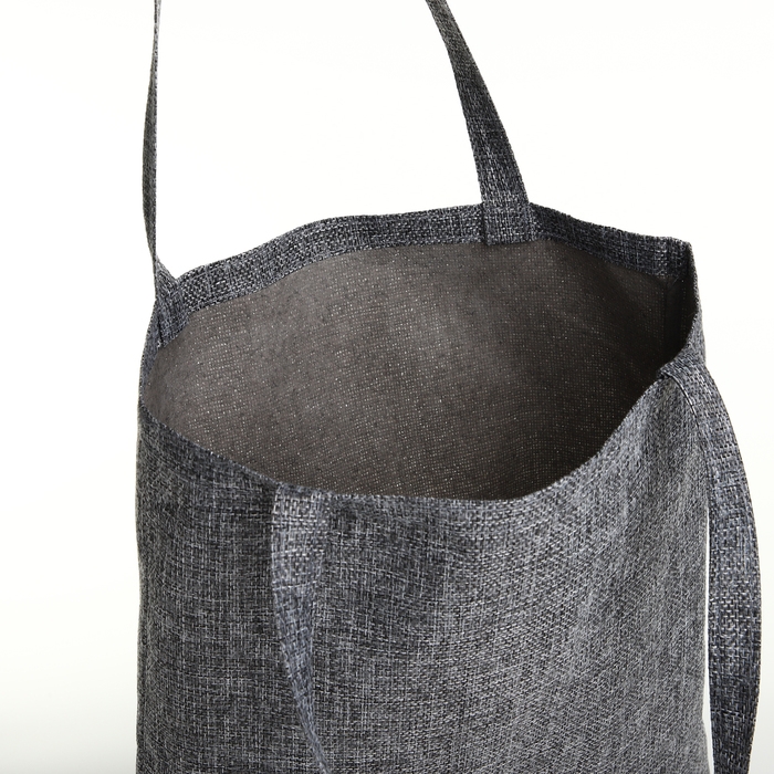 Шопер без застёжки, из текстиля, цвет серый Шопер без застёжки, из текстиля, цвет серый