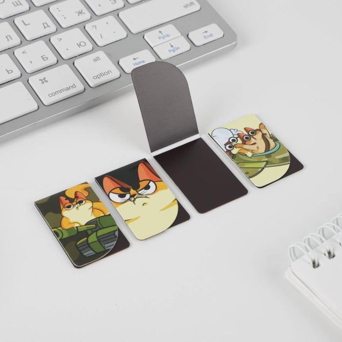 Магнитные закладки «Настоящий герой», 4 шт мини Магнитные закладки «Настоящий герой», 4 шт мини