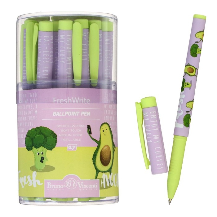 Ручка шариковая FreshWrite Ручка шариковая FreshWrite "Авокадо.Селфи", 0,7 мм, синие чернила