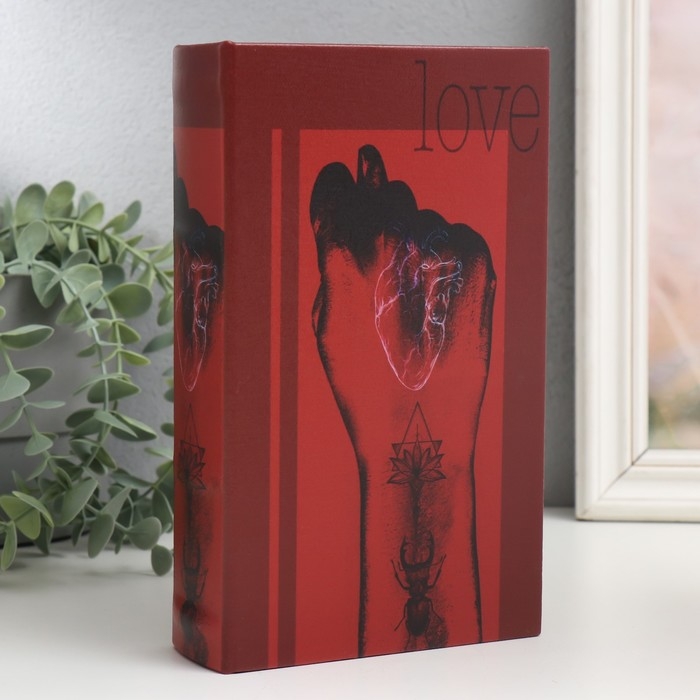 Сейф-книга дерево кожзам  Сейф-книга дерево кожзам "Фига" 21х13х5 см