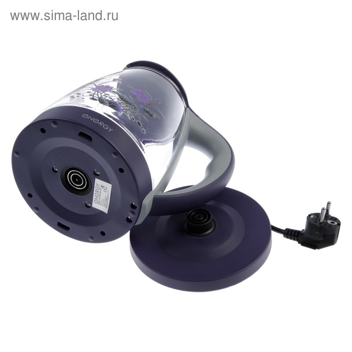 Чайник электрический ENERGY E-287, стекло, 2 л, 1500 Вт, подсветка, синий Чайник электрический ENERGY E-287, стекло, 2 л, 1500 Вт, подсветка, синий
