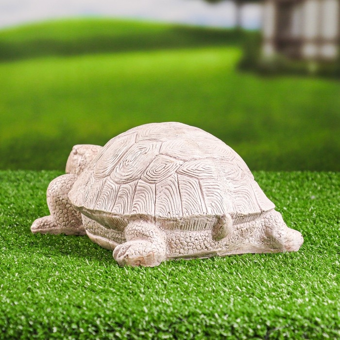 Садовая фигура "Черепаха большая" слоновая кость, 28х16х10см