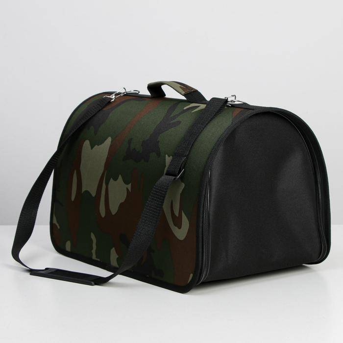 Сумка - переноска для животных  Сумка - переноска для животных "Камуфляж", каркасная,46 х 28 х 29 см, микс оттенков