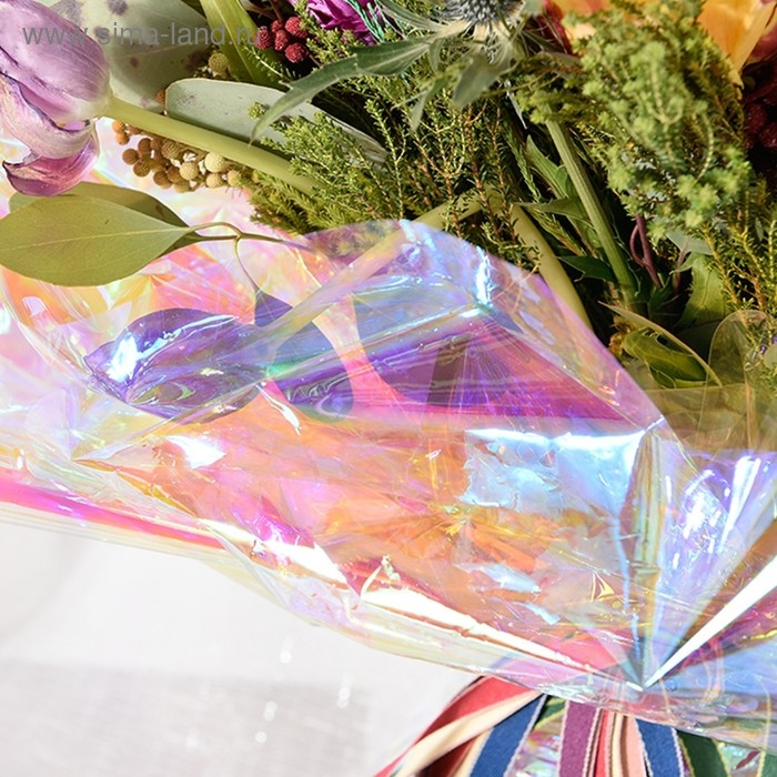 Плёнка иридисцентная  Плёнка иридисцентная "Розовое облако", 0,5 х 5 м