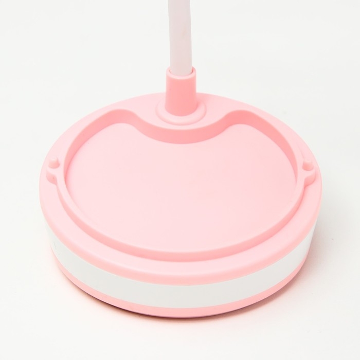 Настольная лампа "Лайни" LED 2Вт USB АКБ розовый 10,5x10,5x37 см RISALUX